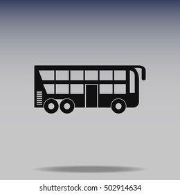 Tourist bus vector icon