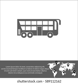 Tourist bus vector  icon.