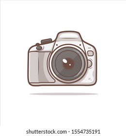 tourist camera vector illustration in isolated white