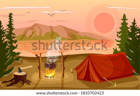 Similar – Image, Stock Photo camping holiday