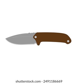 Cuchillo de camping turístico, cuchillo de camping set de dibujos animados. equipo campamento, tienda al aire libre, senderismo cuchillo de verano camping signo. símbolo aislado Ilustración vectorial. equipo táctico icono.