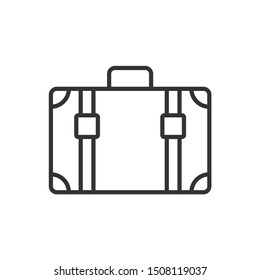 Tourist case stuff vector icon