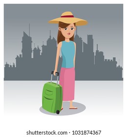 Tourist in the city
