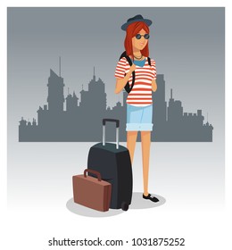 Tourist in the city