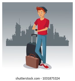 Tourist in the city