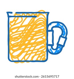tourist cup doodle icon sketch vector. tourist cup sign. isolated symbol illustration