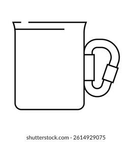 tourist cup line icon vector. tourist cup sign. isolated contour symbol black illustration