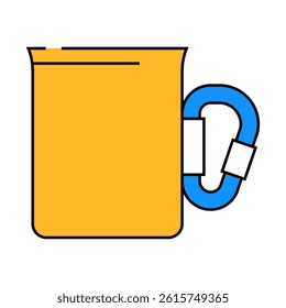 tourist cup line icon vector. tourist cup sign. isolated symbol illustration