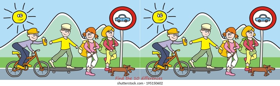 tourist - find 10 differences