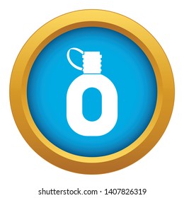 Tourist flask icon blue vector isolated on white background for any design