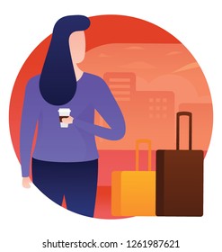 tourist flat illustration