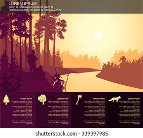 tourist in forest