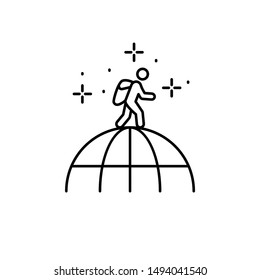 Tourist, globe icon. Element of gap icon
