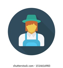 tourist glyph flat vector icon
