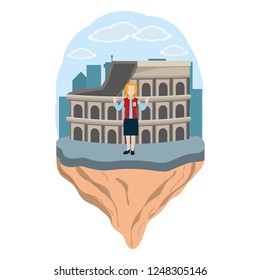 tourist guide cartoon