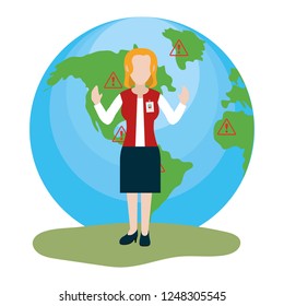 tourist guide cartoon