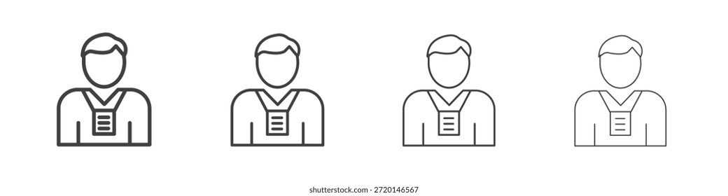 Concepto de icono de guía turística Linear Pictogram. Ilustración de elemento simple.