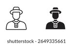 Tourist Guide icon Design Illustrations. editable web icons