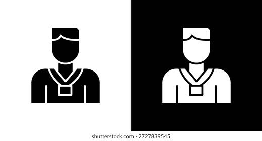 Ícone Guia Turístico Ilustração Plana Vetor. Símbolos simples em preto