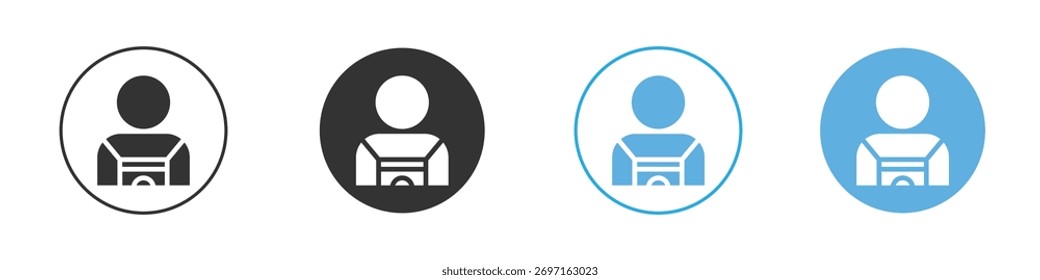 Tourist Guide icon Logo Template Design set