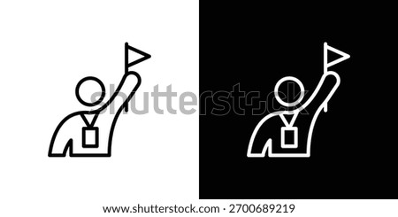 Tourist Guide icon Logo. Vector Illustration. EPS Illustration.