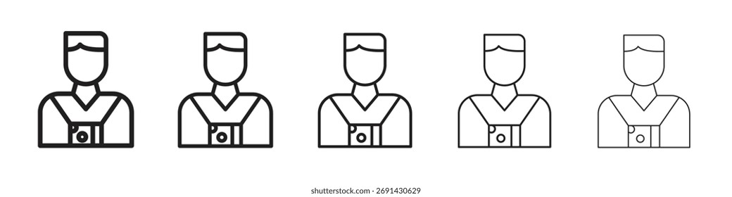 Icono de la guía turística, ilustración del logotipo del Vector del contorno, pictograma lineal aislado
