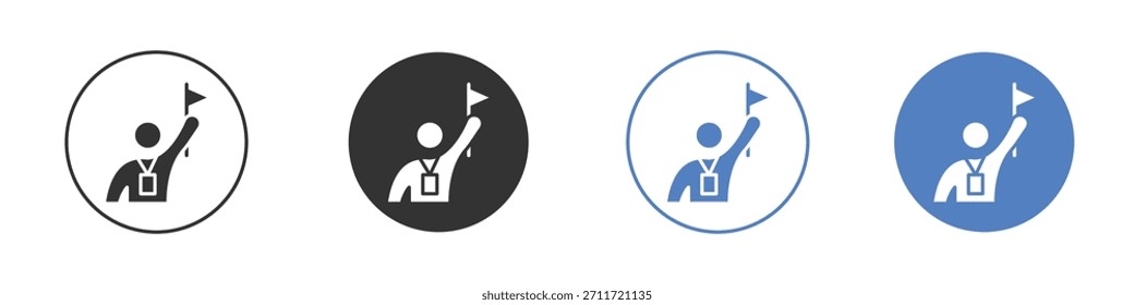 Icono de la guía turística Diseño de línea delgada. Gráfico de Vector. EPS 10