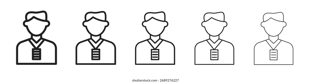 Tourist Guide icon vector Art line Illustrations collection