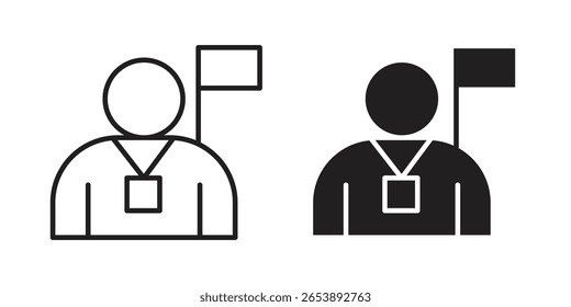 Ícone guia turístico ilustração vetorial em um fundo transparente.
