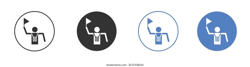 Tourist Guide icon. Vector illustration, flat design.