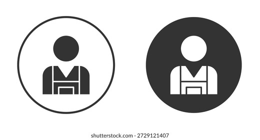 Tourist Guide icon vector silhouette in black. simple flat icon vector.