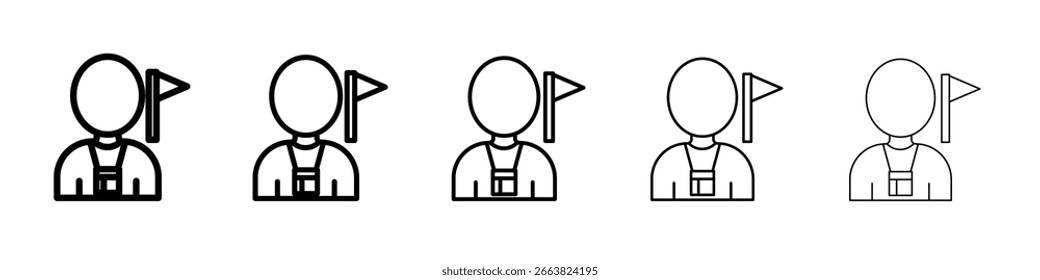 Tourist Guide Symbol im Web-Stil. Vektorgrafik. EPS10