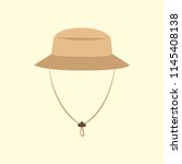 Tourist hat. Adventure. Vector illustration. EPS 10.