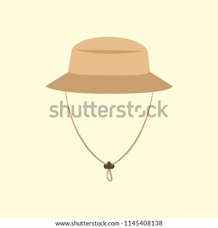 Tourist hat. Adventure. Vector illustration. EPS 10.