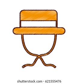 tourist hat isolated icon