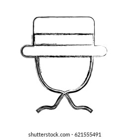 tourist hat isolated icon