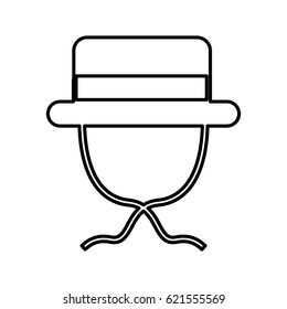 tourist hat isolated icon