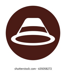 tourist hat isolated icon