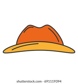 tourist hat isolated icon