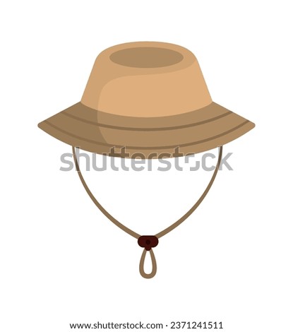 tourist hat object illustration isolated