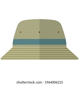 Touristenhut, Vektorgrafik-Abenteuersymbol auf Weiß