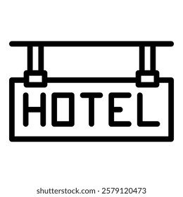 Tourist hotel icon outline vector. Travel tourism. Holiday book