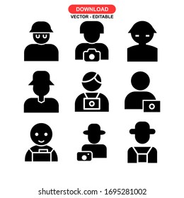 tourist icon or logo isolated sign symbol vector illustration - Collection of high quality black style vector icons
