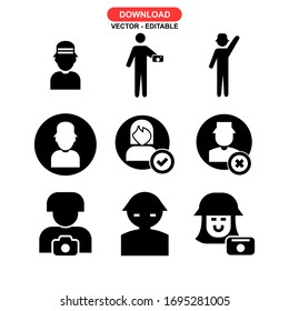 tourist icon or logo isolated sign symbol vector illustration - Collection of high quality black style vector icons
