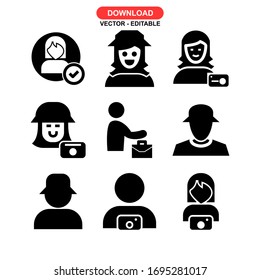 tourist icon or logo isolated sign symbol vector illustration - Collection of high quality black style vector icons
