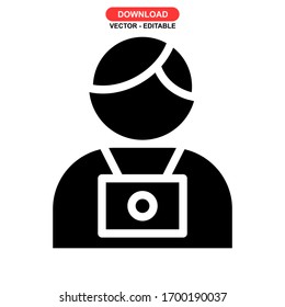 tourist icon or logo isolated sign symbol vector illustration - high quality black style vector icons
