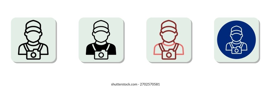 Touristensymbol Multi-Style-Vektorgrafik