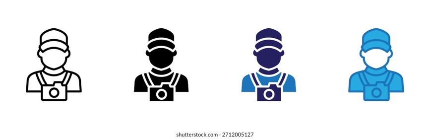 Icono turístico Multi Style Ilustración vectorial