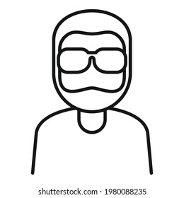 Tourist icon. Outline Tourist vector icon for web design isolated on white background