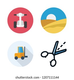 tourist icon set. vector set about desert, duty, segway and guide icons set.
